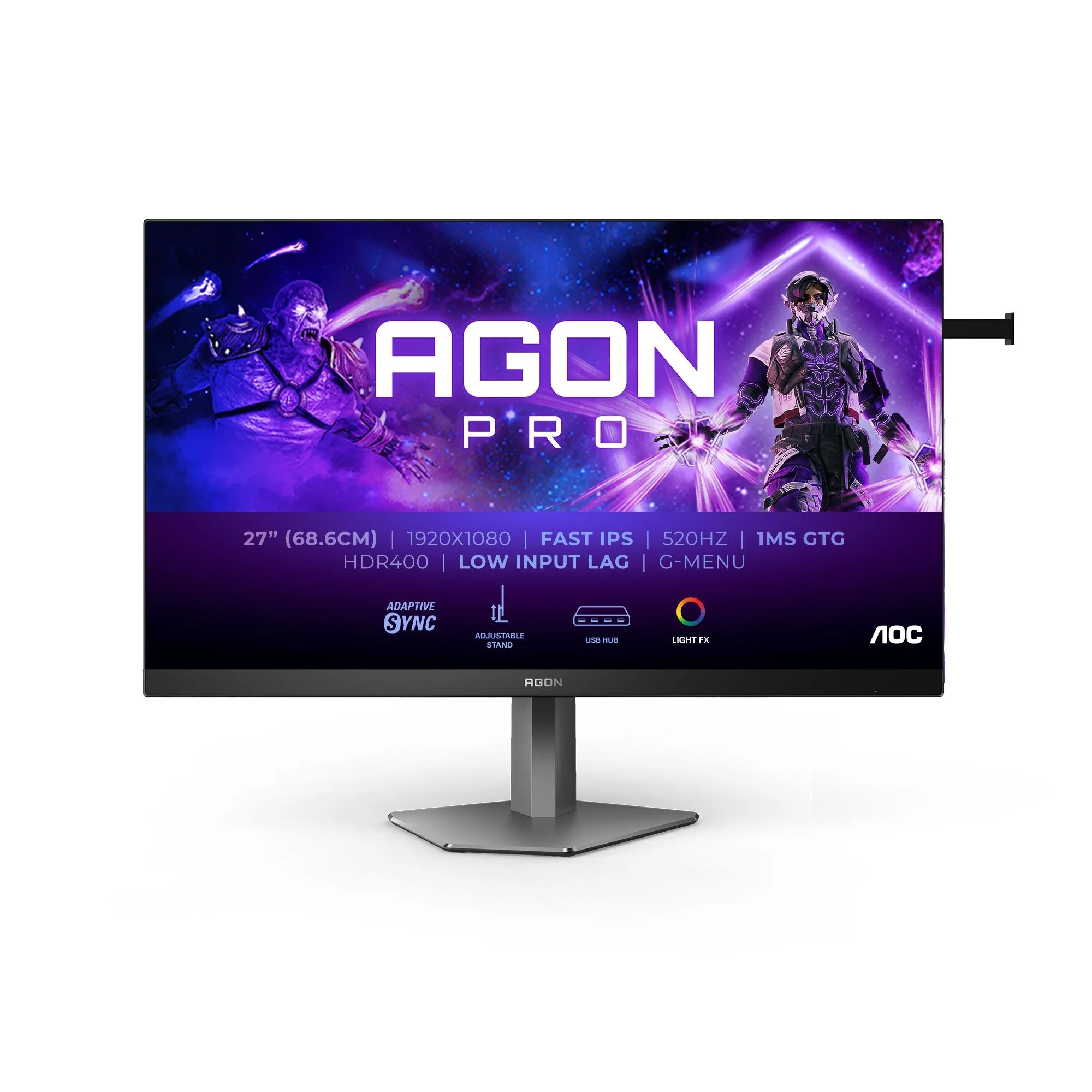 AOC AG276FK AGON 27 - Gamingskærm - 520Hz
