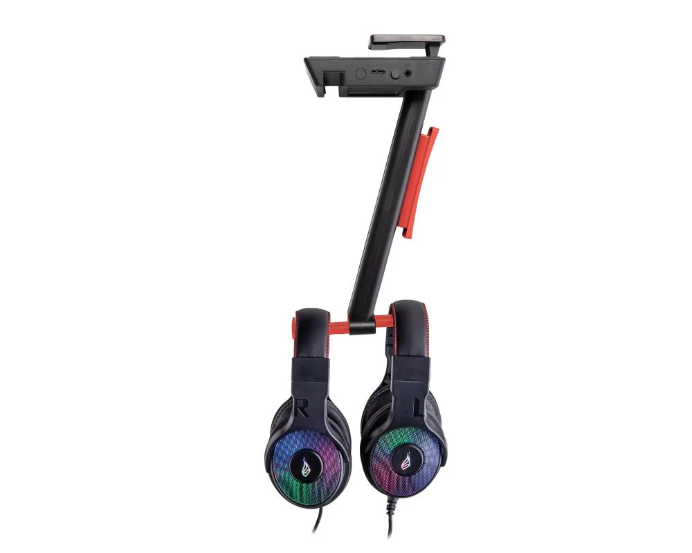 SUREFIRE - Vinson N2 Dual Gaming RGB MF Headset Stand. Sort