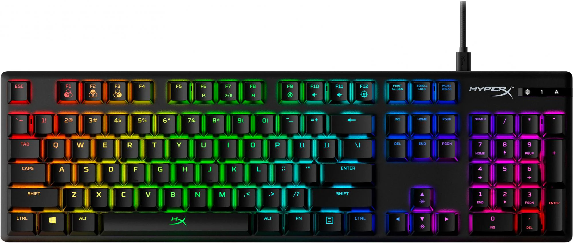 HyperX Alloy Origins Tastatur Mekanisk RGB/16.7 millioner farver Kabling USA