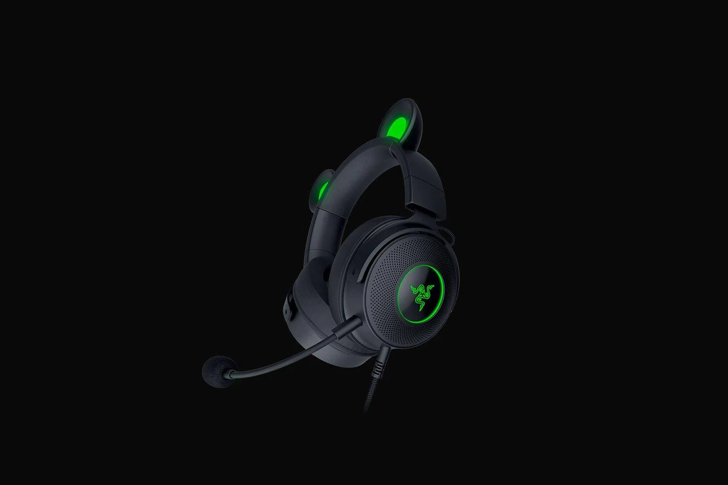 Razer Kraken Kitty V2 Pro – Gaming Headset med Udskiftelige RGB-Ører (Sort)