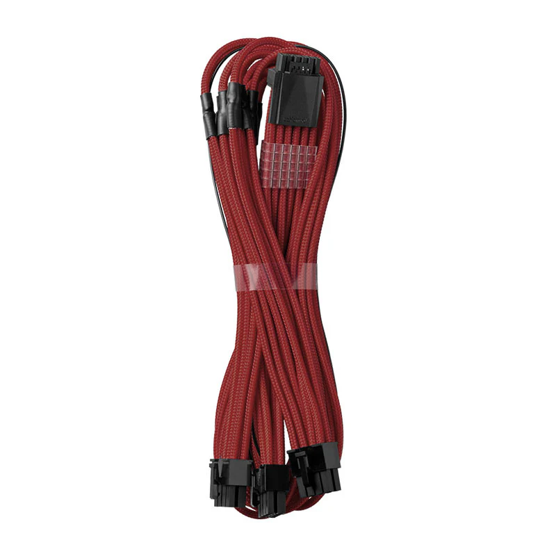 CableMod RT-Series Pro ModMesh 12VHPWR auf 3x PCI-e Kabel für ASUS/Seasonic – 60 cm. dunkelrot