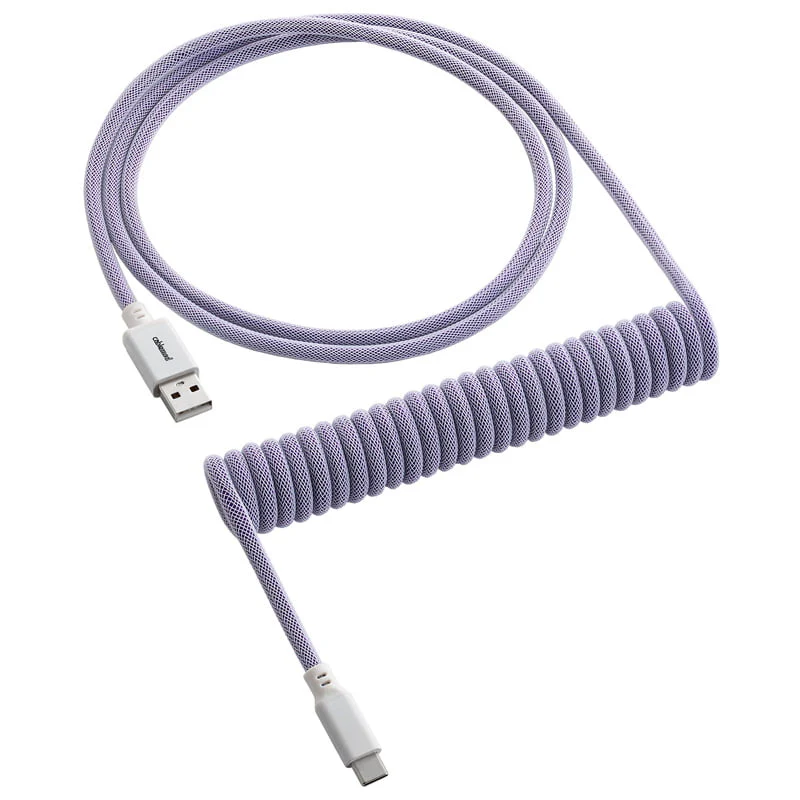 CableMod Classic Spiral-Tastaturkabel USB-C auf USB Typ A. Rum Raisin