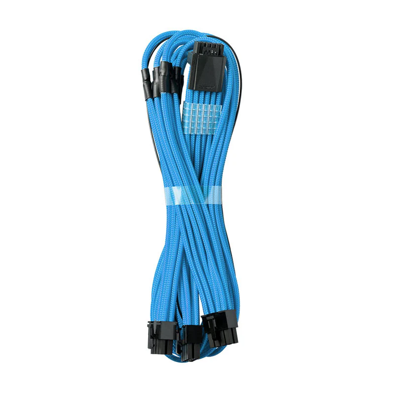 CableMod RT-Series Pro ModMesh 12VHPWR auf 3x PCI-e Kabel für ASUS/Seasonic – 60 cm. hellblau
