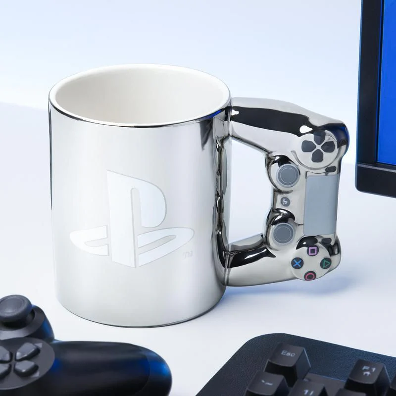 Playstation DS4 Silberne Controller-Tasse