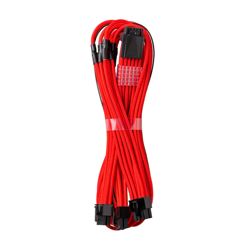 CableMod C-Series Pro ModMesh 12VHPWR auf 3x PCI-e Kabel für Corsair – 60 cm. rot