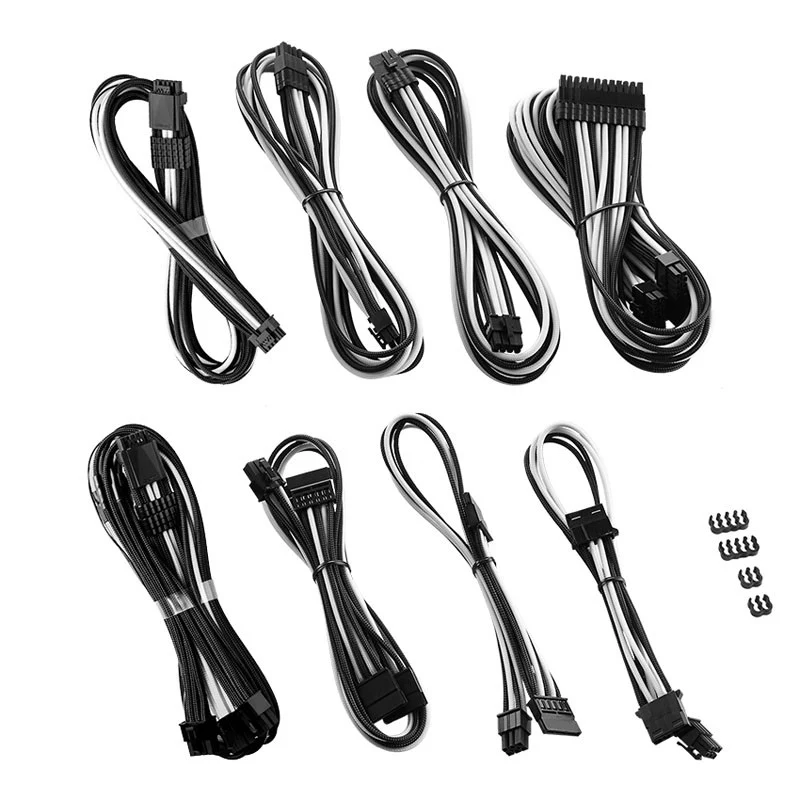 CableMod RT-Series Pro ModMesh 12VHPWR Dual-Kabel-Kit für ASUS/Seasonic – schwarz/weiß