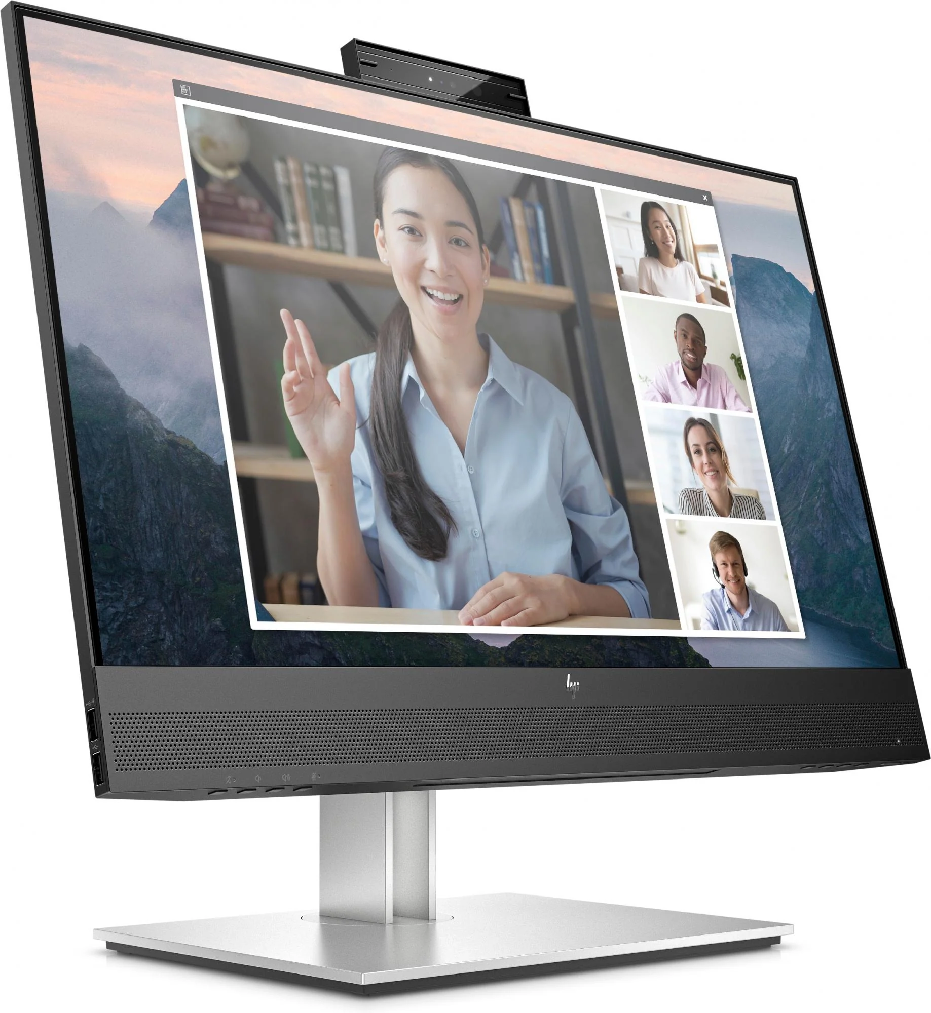 HP E24mv G4 Conferencing Monitor 23.8 1920 x 1080 (Full HD) VGA (HD-15) HDMI DisplayPort 60Hz Pivot Skærm
