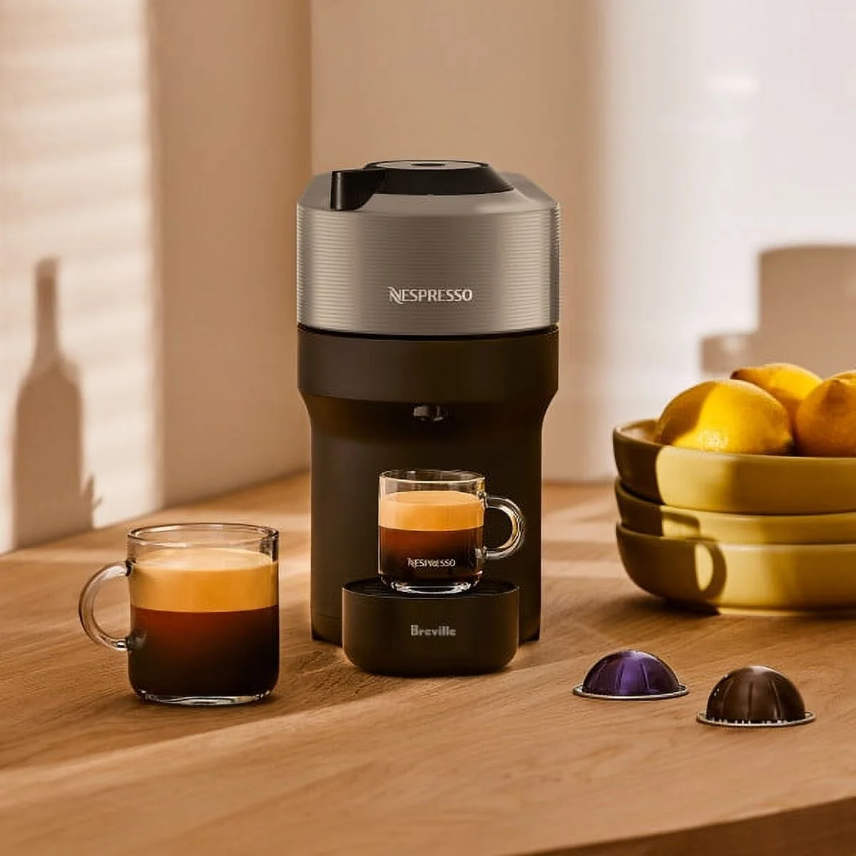 Nespresso Vertuo Pop by De'Longhi Coffee and Espresso Maker with Coffee Tasting Set, Black