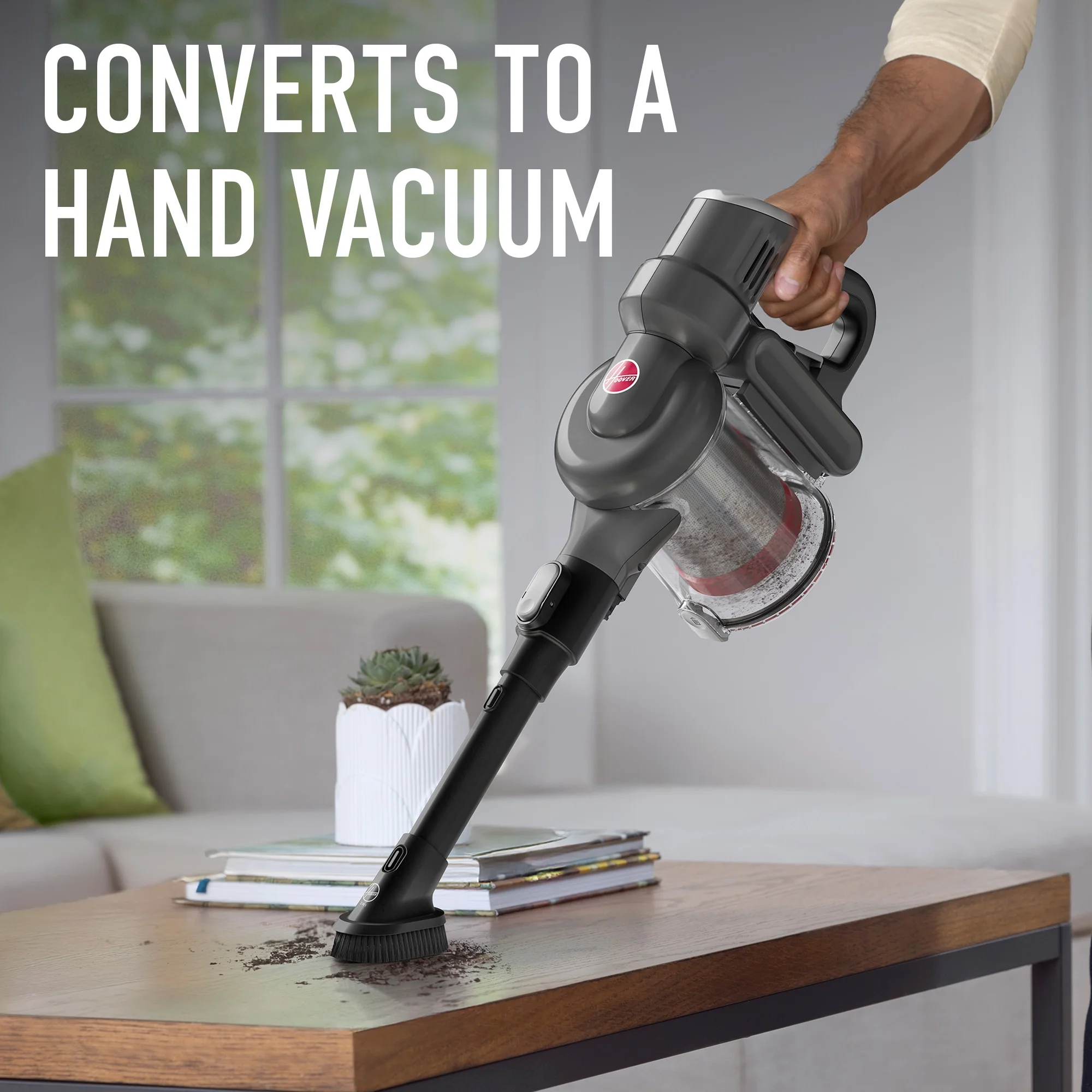 Hoover Excelerate, Cordless Stick Vacuum, for Carpet & Hard Floor, Lightweight, LED Headlights, up to 25 Min. Runtime for All-Home Daily Use, BH59010V