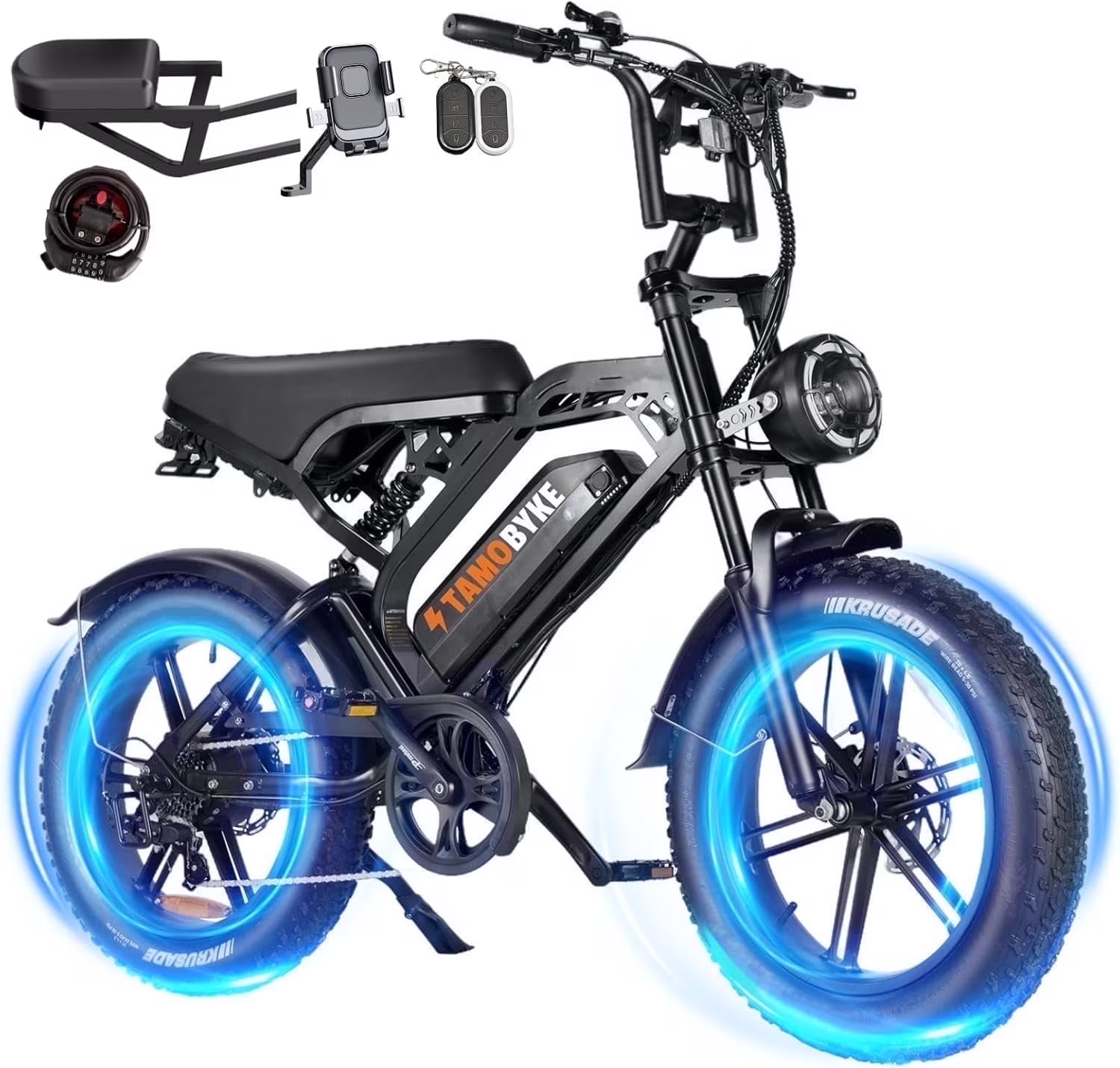Tamobyke Electric Bike for Adults,Peak 1500W 28mph Mountain Ebike,48V 15.6AH 20