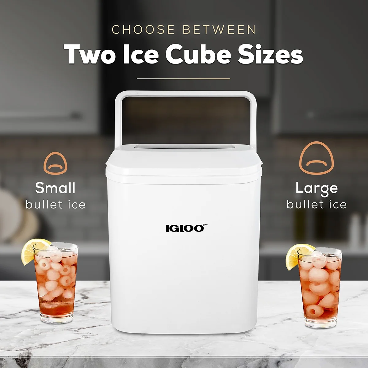 Igloo Handled Automatic Ice Machine Self Cleaning Countertop Ice Maker with Scoop, Aqua