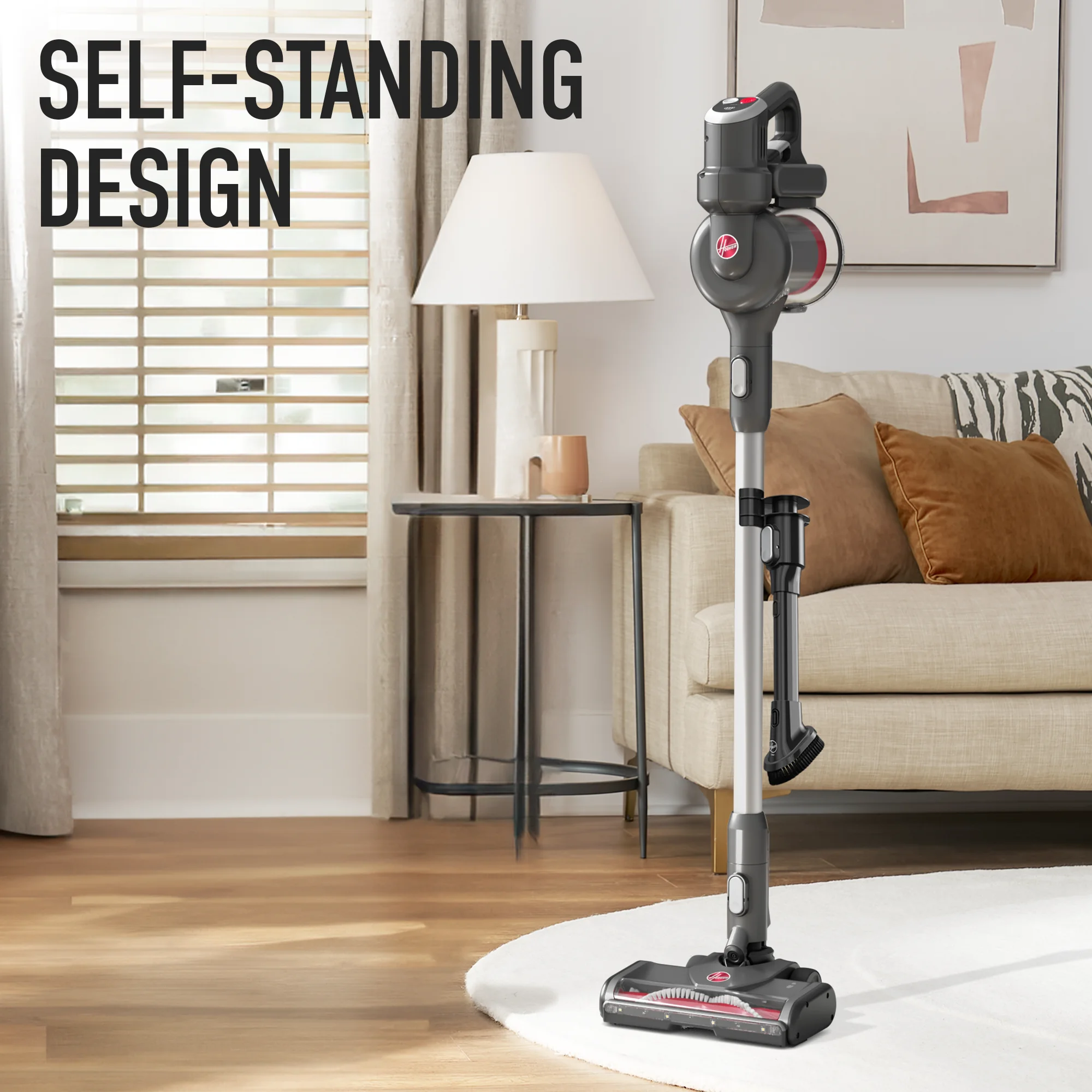 Hoover Excelerate, Cordless Stick Vacuum, for Carpet & Hard Floor, Lightweight, LED Headlights, up to 25 Min. Runtime for All-Home Daily Use, BH59010V