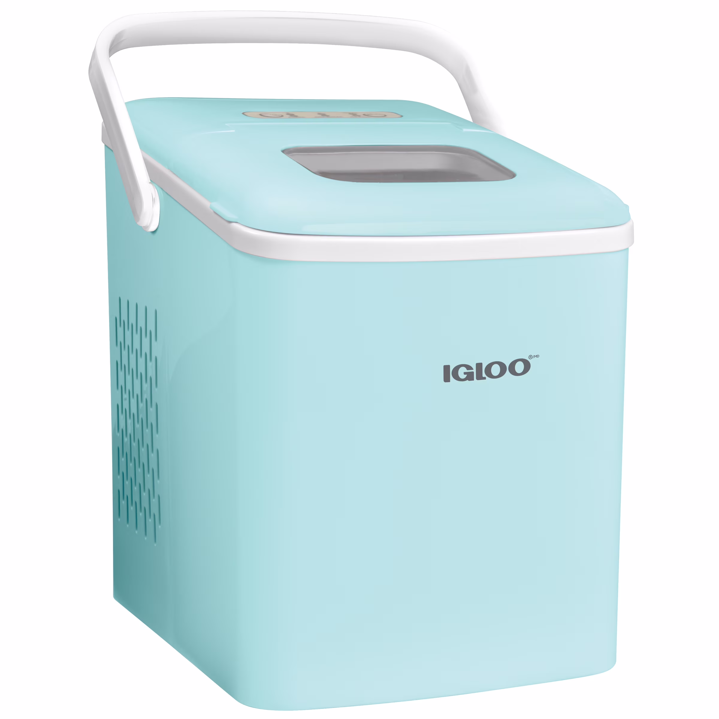 Igloo Handled Automatic Ice Machine Self Cleaning Countertop Ice Maker with Scoop, Aqua