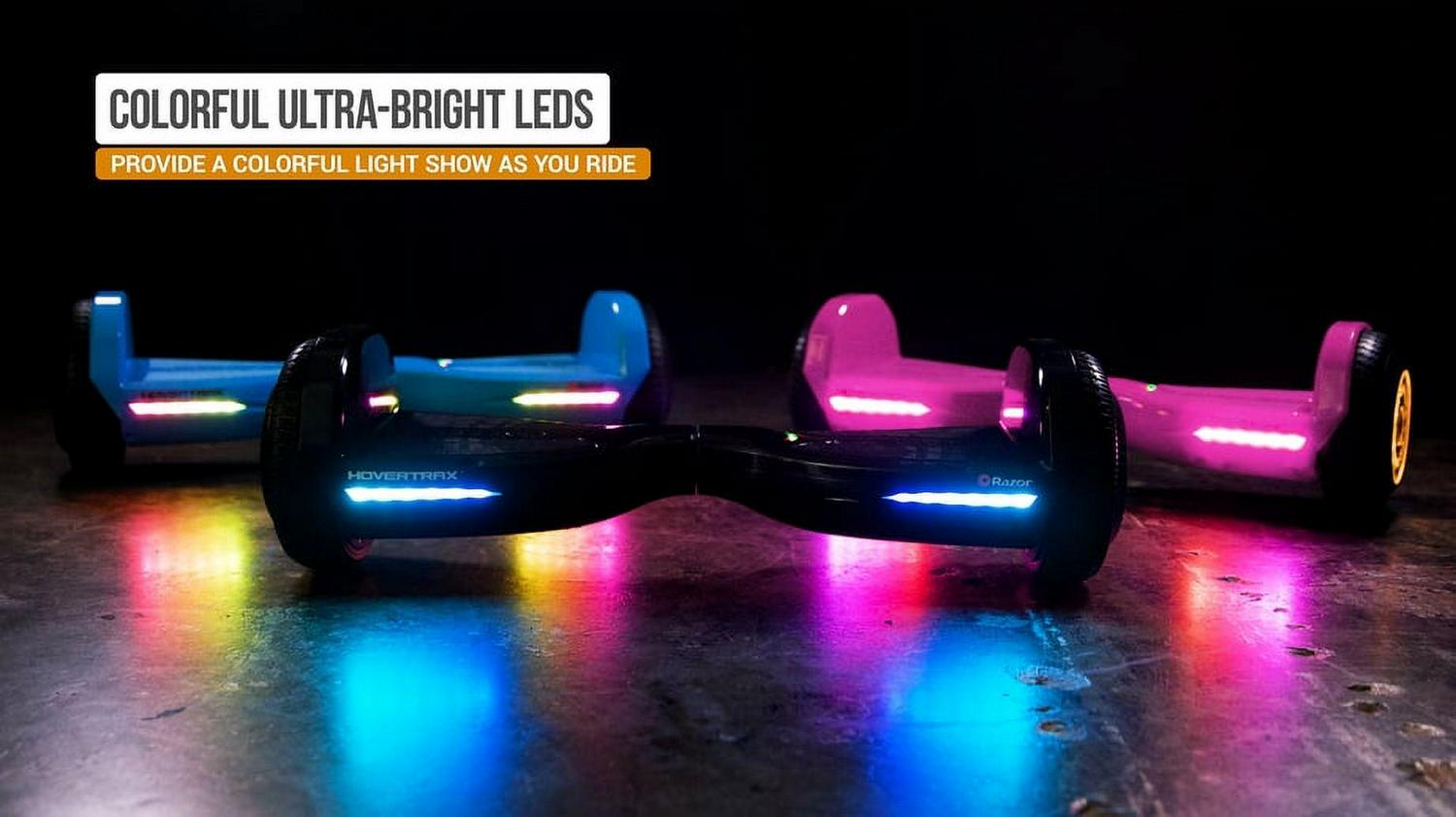 Razor Hovertrax Prizma- Black. Lighted Hoverboard for Child & Teen. up to 9 mph. UL2272 Certified