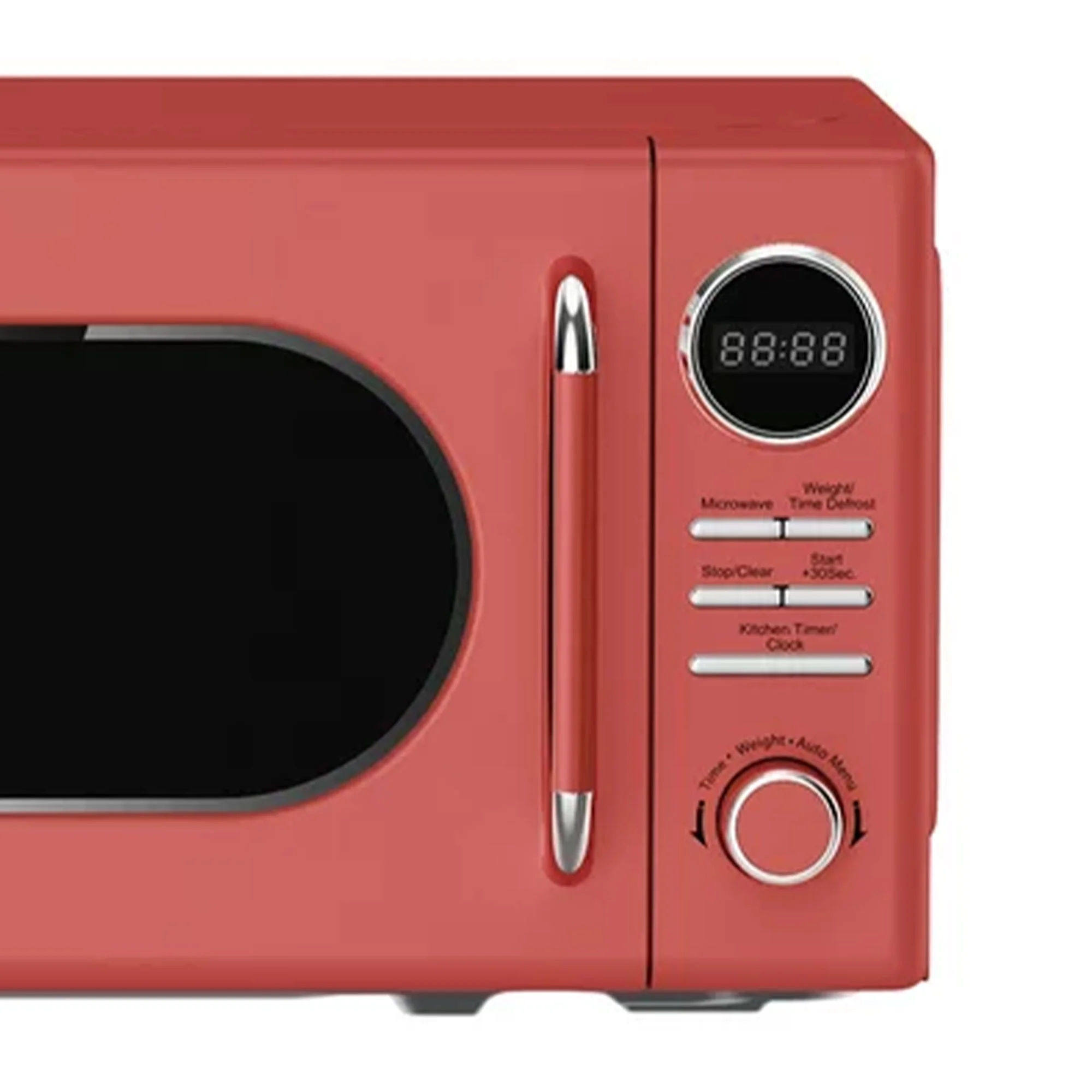 Magic Chef 0.7 Cubic Feet 700 Watt Classic Retro Countertop Microwave, Red